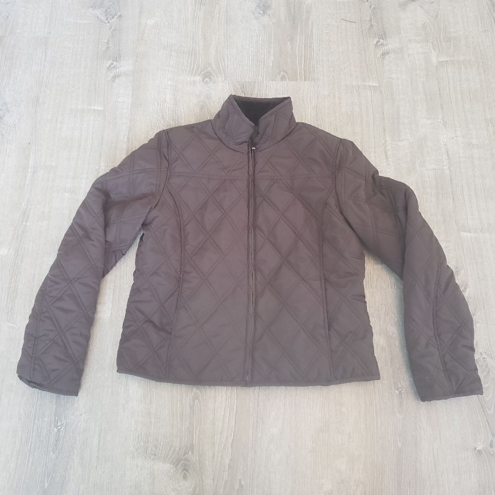 Weatherproof Garment Company Women's Reversible Brown Size M Quilted Jacket Coat